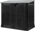 2026 Keter Sio Nova -Cobertizo de jardín Exterior, Capacidad 880L, Color Gris, 132 x 71,5 x 113,5 cm