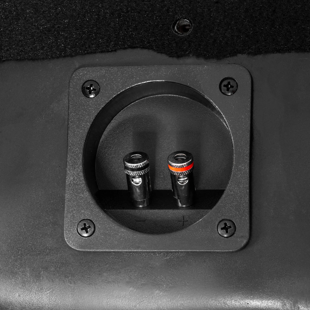 2026 Nuevo 2019 en adelante Chevrolet Silverado y GMC Sierra Crew Cab Trucks Caja de subwoofer doble de 12 pulgadas 800W RMS cargada personalizada BE GM SLVDC G4