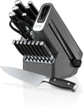 2026 Nuevo Ninja K32017 Foodi NeverDull sistema premium de cuchillos de 17 piezas con bloque y afilador integrado, acero inoxidable/negro