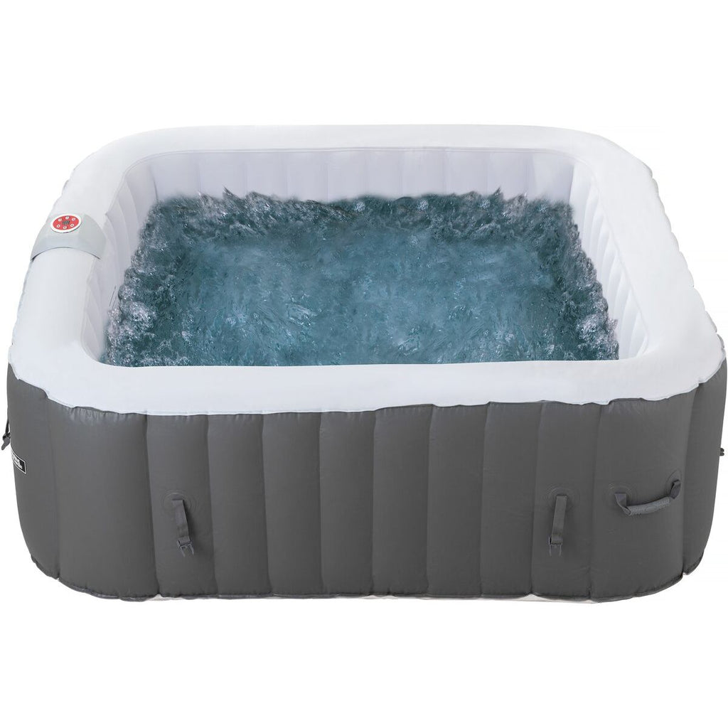 2026 Spa Hinchable "riviera" De Pvc - 6 Plazas - Gris/blanco