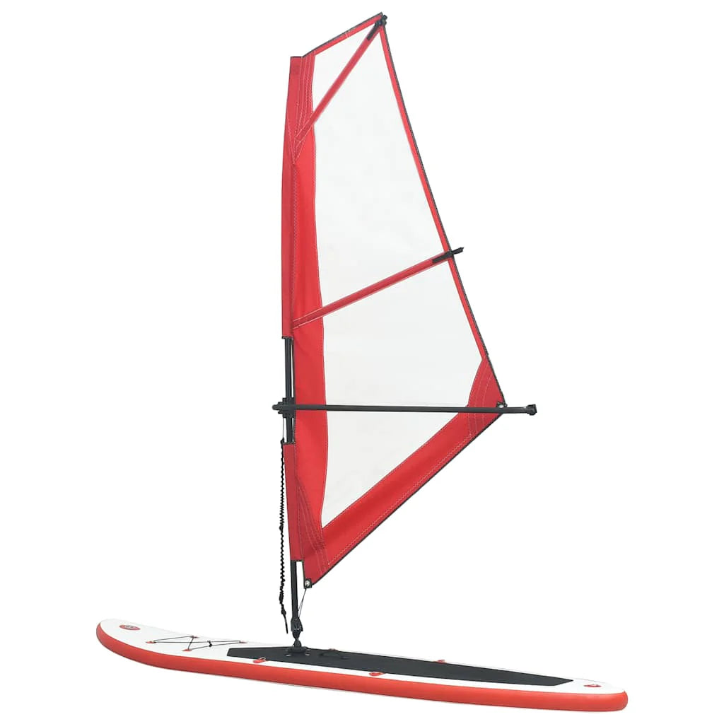 2026 Tabla de paddle surf inflable con vela roja y blanca v9776