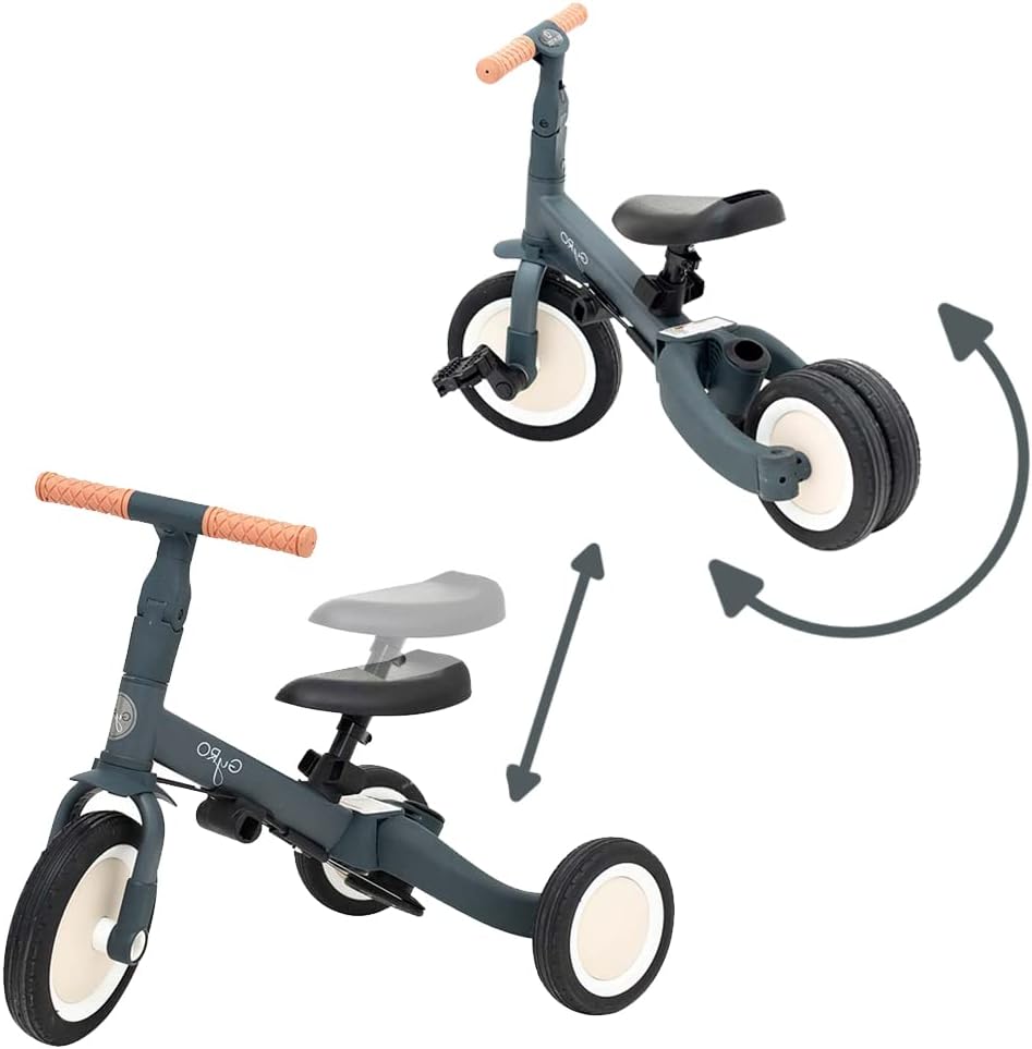 2026 Olmitos - Triciclo Evolutivo de Bebé 5 en 1 GYRO + - Bicicleta Niños Desde 1 Año hasta 5 años - De Triciclo a Bicicleta con o sin Pedales – Adaptable y transformable (Gyro +, Verde)