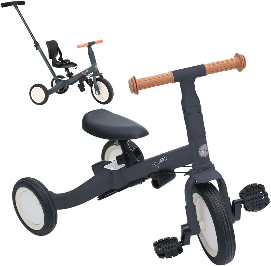 2026 Olmitos - Triciclo Evolutivo de Bebé 5 en 1 GYRO + - Bicicleta Niños Desde 1 Año hasta 5 años - De Triciclo a Bicicleta con o sin Pedales – Adaptable y transformable (Gyro +, Verde)