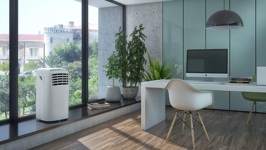 2026 Olimpia Splendid-01921 Dolceclima Compact 10 P- Acondicionador de aire portátil 3 en 1: Refrigeración,Ventilación,Deshumidificación,10.000 Btu/H,2,64 Kw,Temporizador 24h-para habitaciones hasta 80m³
