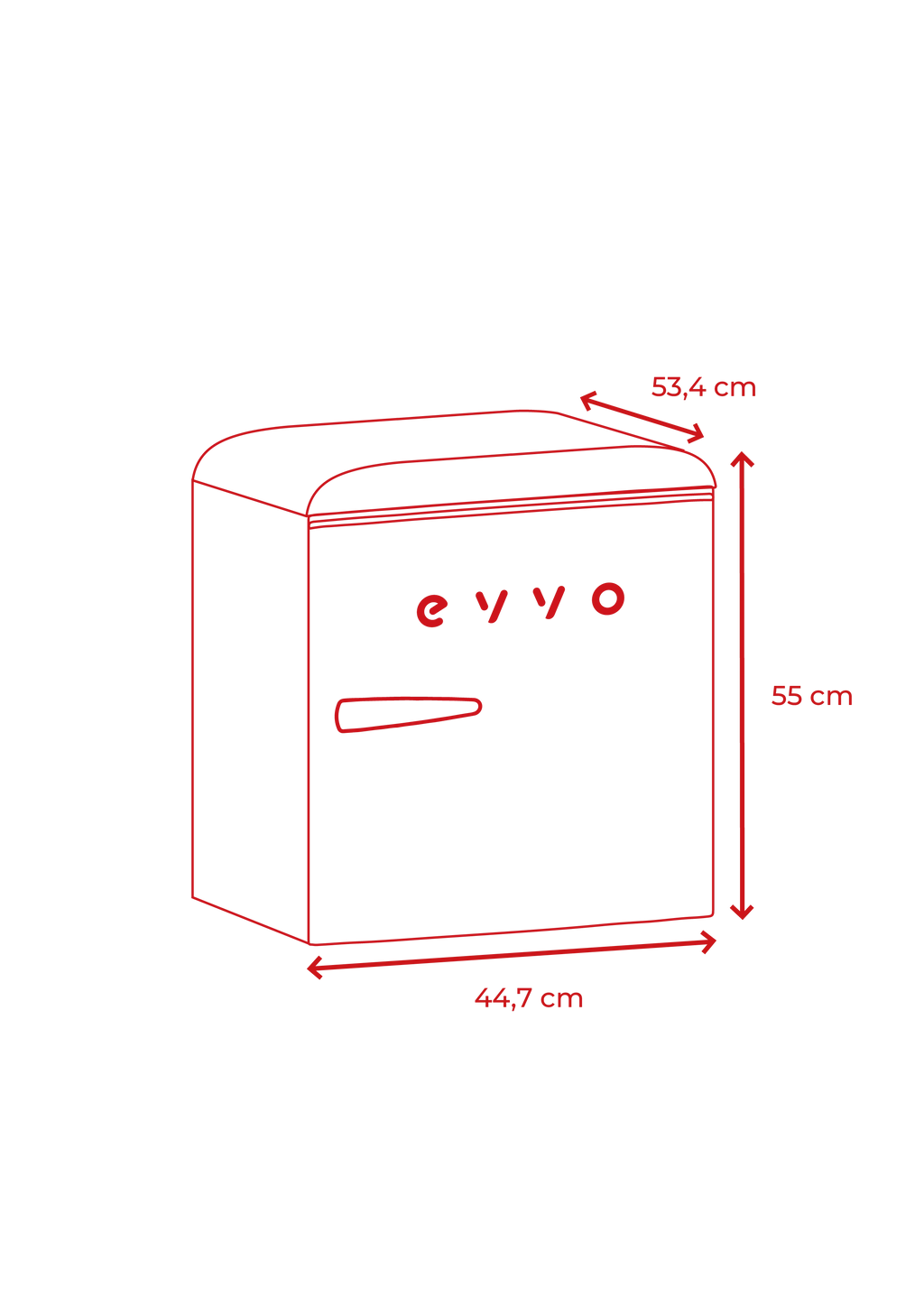 2026 Frigorífico Mini Evvo F20 Retro