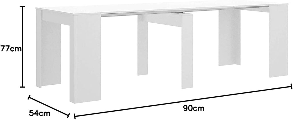 2026 Mobelcenter - Mesa de Comedor Consola Extensible, Mesa para Salón recibidor o Cocina, Mesa Fuelle Extensible, Color Cemento (1127)