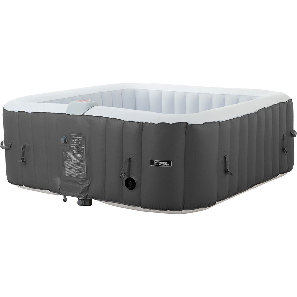 2026 Spa Hinchable "riviera" De Pvc - 6 Plazas - Gris/blanco