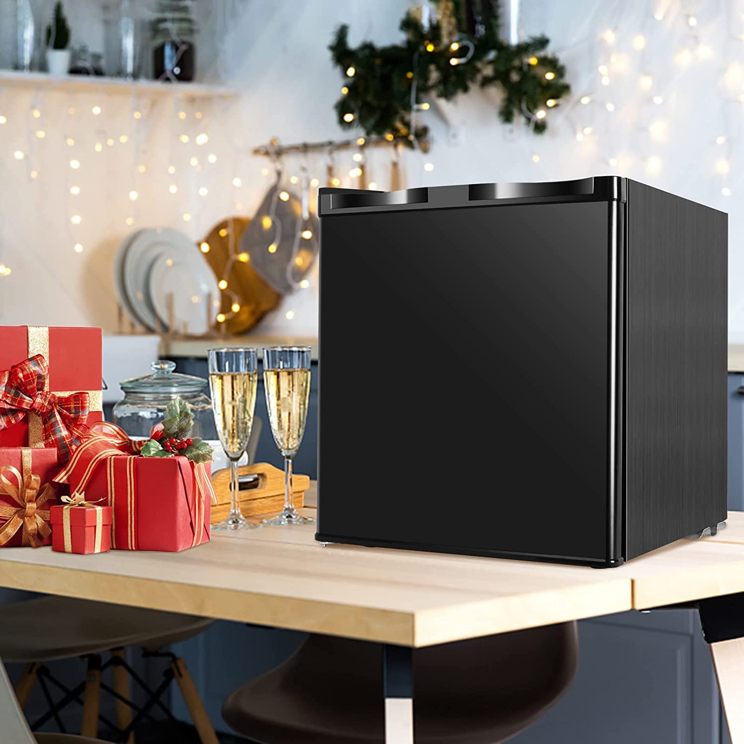 2026 Mini Congelador, Pequeño Congelador Vertical, 31L, -14℃ a -20℃, Negro, Temperatura Regulable, Silenciosos para Hogares, Oficinas