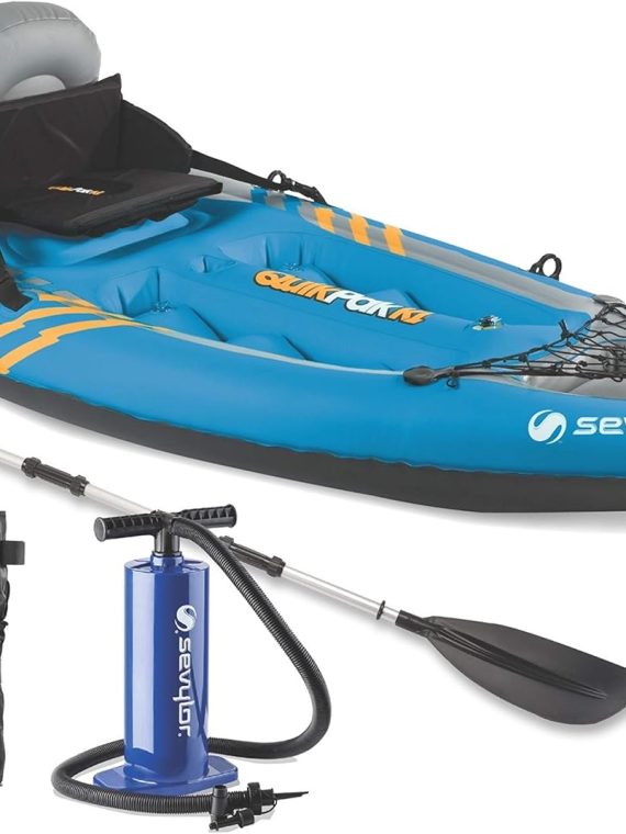 2026 Nuevo Sevylor QuickPak K1 kayak inflable para 1 persona sistema mochila con armado rápido