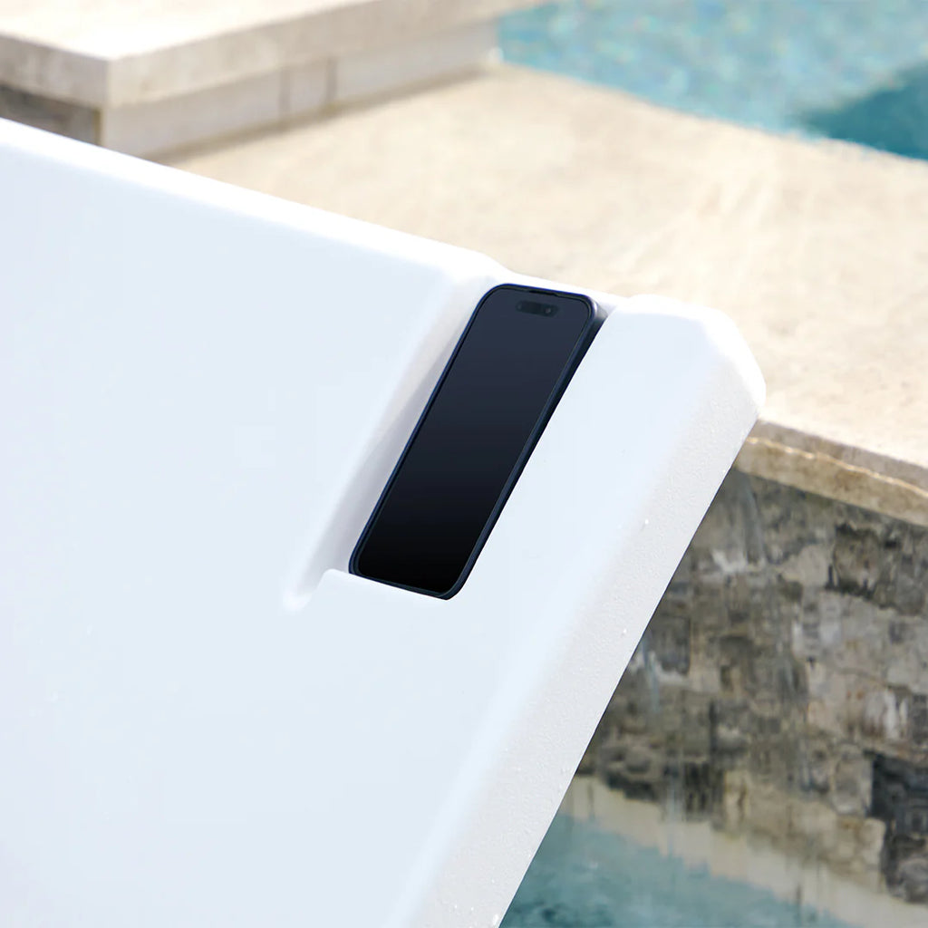 2026 Nuevo Kai Shelf Lounger, blanco (set de dos) - silla de descanso de lujo para piscina