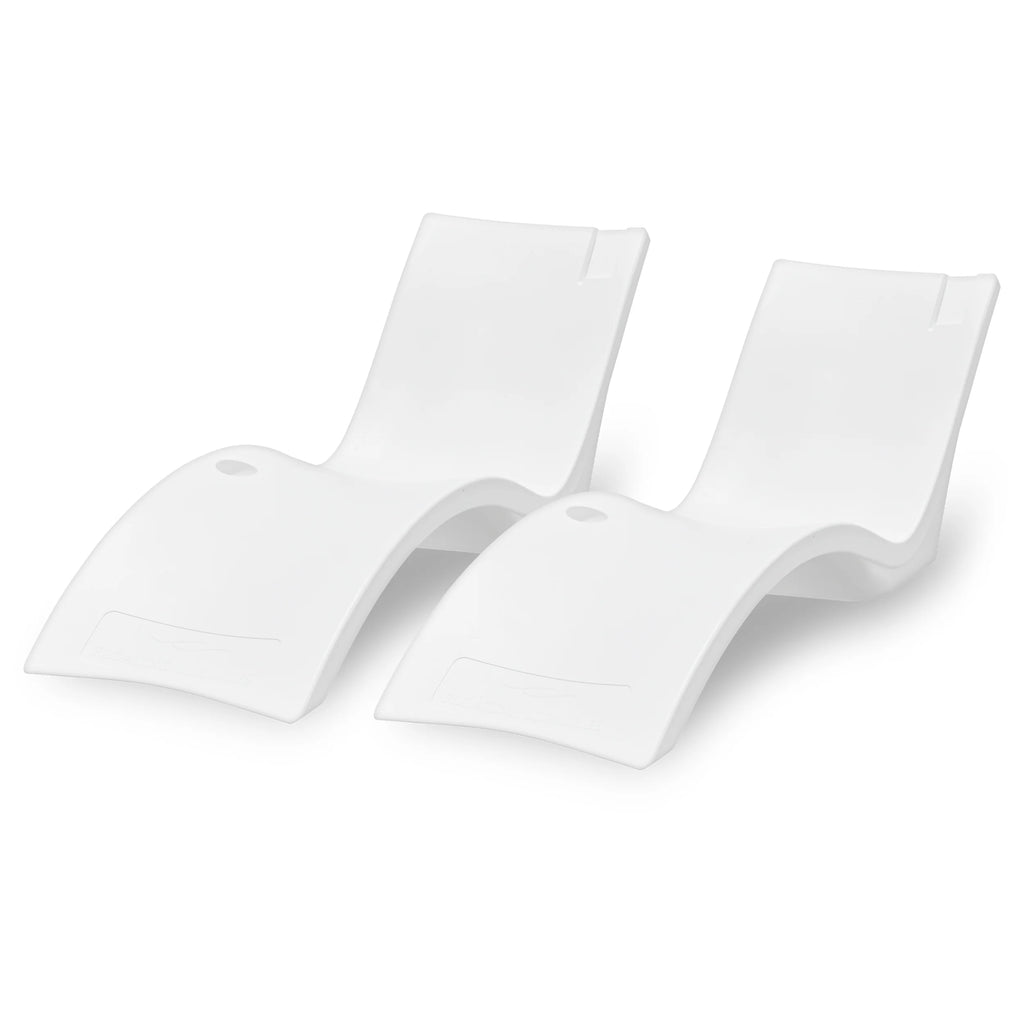 2026 Nuevo Kai Shelf Lounger, blanco (set de dos) - silla de descanso de lujo para piscina