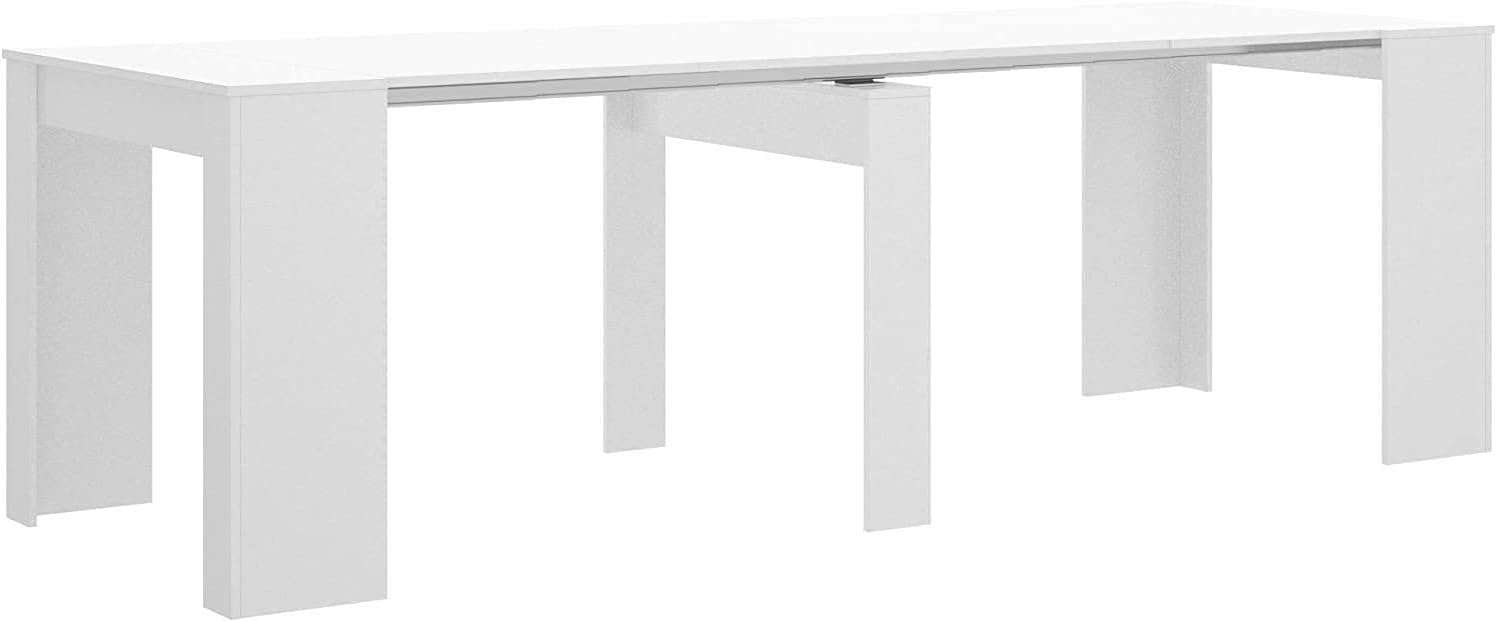 2026 Mobelcenter - Mesa de Comedor Consola Extensible, Mesa para Salón recibidor o Cocina, Mesa Fuelle Extensible, Color Cemento (1127)