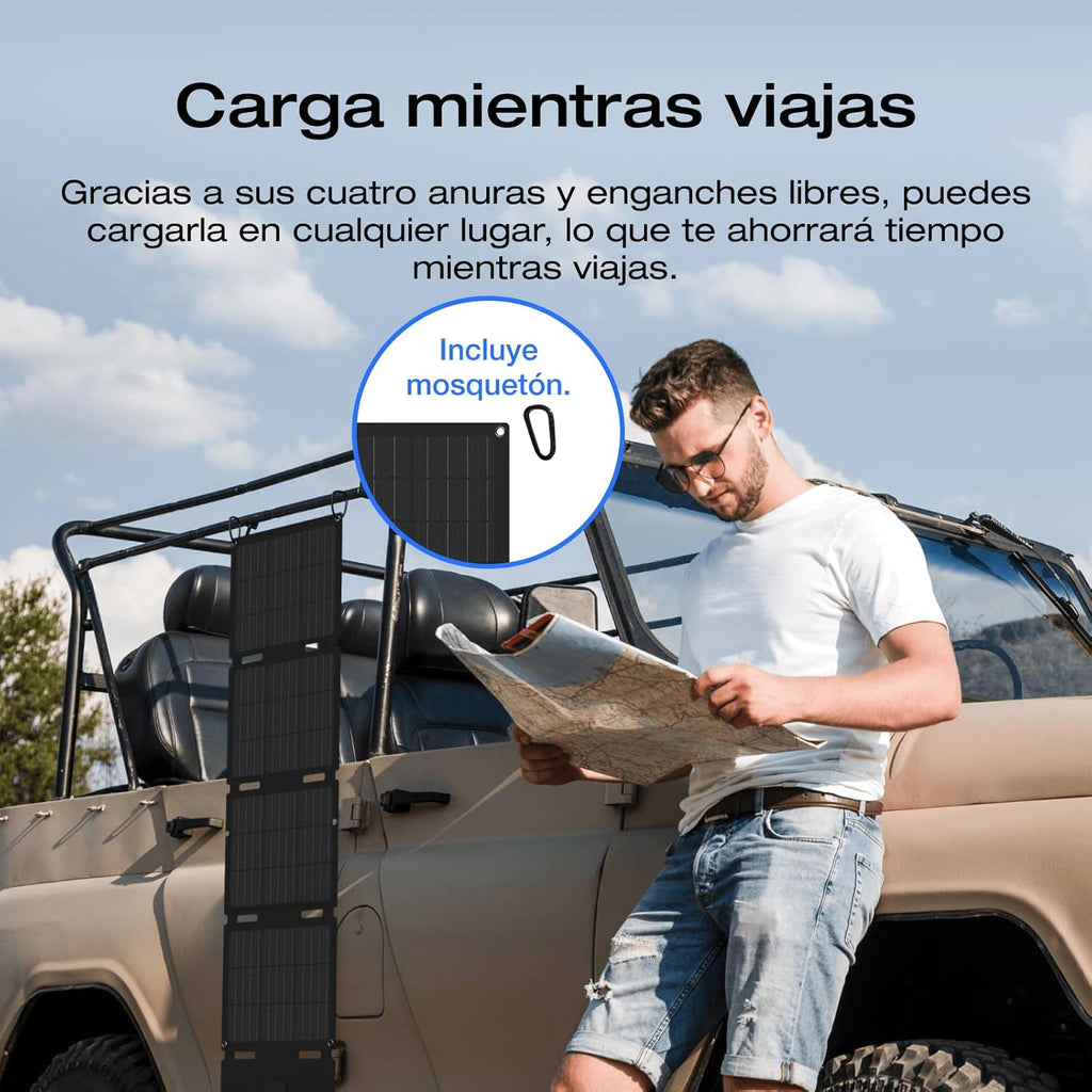 2026 Estación de energía portátil EF EcoFlow RIVER 3 con panel solar 45 W, batería LFP 245 Wh, salida 600 W, eficiencia con GaN que duplica la duración, SAI en