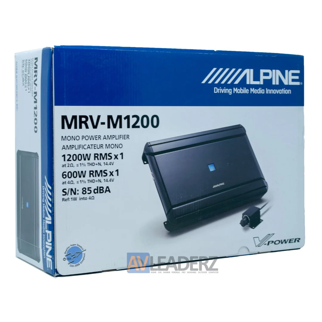2026 Nuevo Alpine MRV-M1200 amplificador monobloque clase D serie V Power para coche potencia 1200W