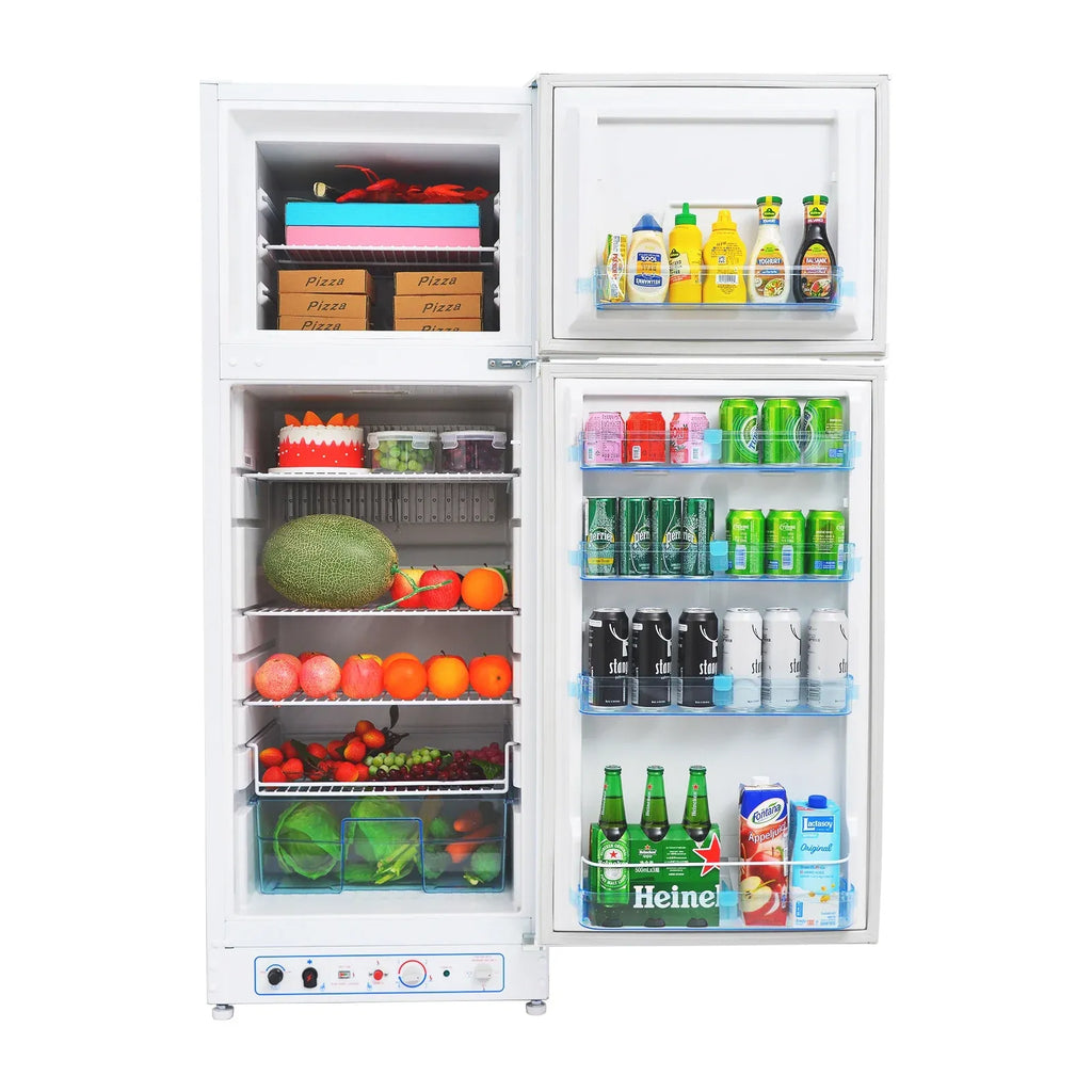 2026 Nuevo refrigerador de propano de 9.4 pies cúbicos 64 pulgadas de alto con congelador para camper y motorhome