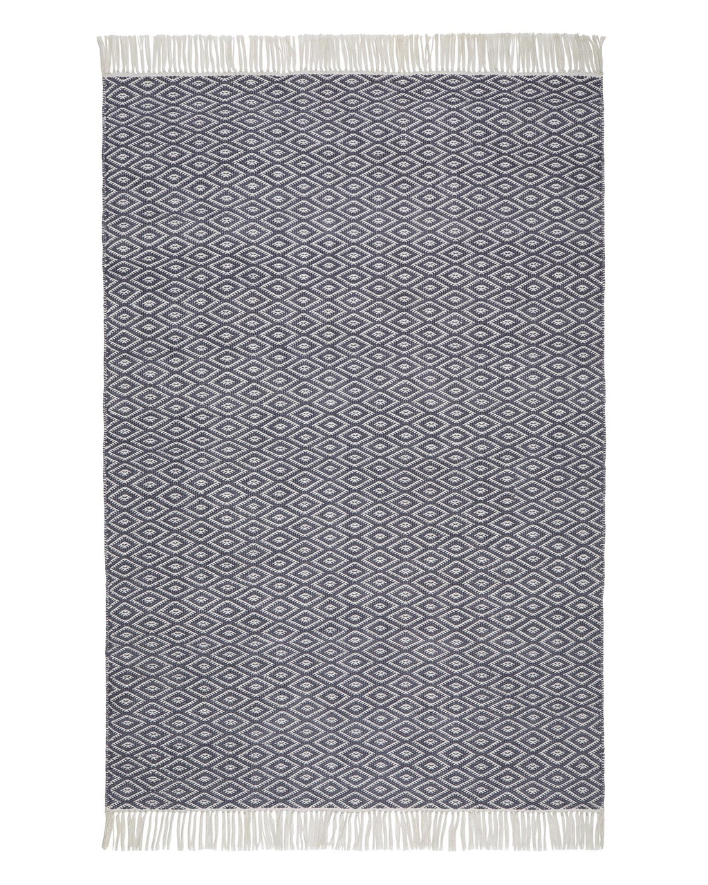 Waschbarer Teppich Barota [Blaugrau/Weiß]