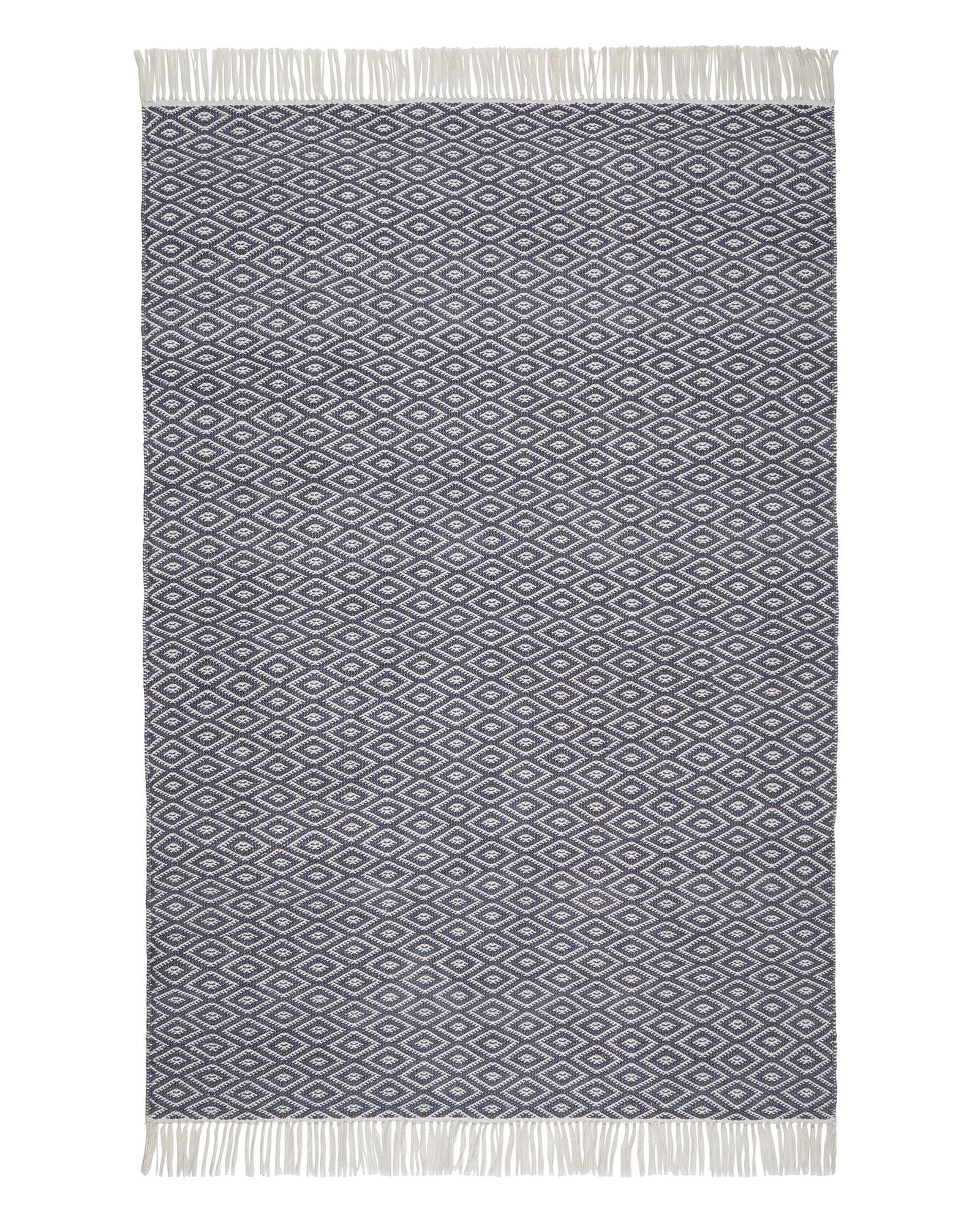Waschbarer Teppich Barota [Blaugrau/Weiß]