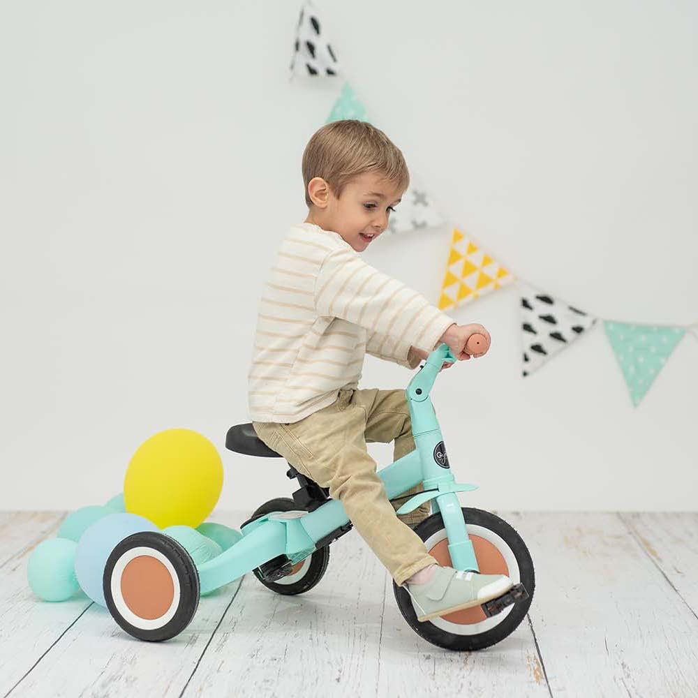 2026 Olmitos - Triciclo Evolutivo de Bebé 5 en 1 GYRO + - Bicicleta Niños Desde 1 Año hasta 5 años - De Triciclo a Bicicleta con o sin Pedales – Adaptable y transformable (Gyro +, Verde)