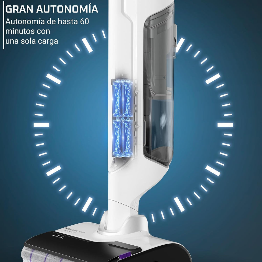 2026 X-Clean 10 de Rowenta, Fregona Eléctrica Sin Cable con Tecnología Wet & Dry, Autolimpieza y Secado Automático, tecnología Dual Edge, gran autonomía, GZ7540WO