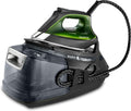 2026 Silence Pro -Centro de planchado, autonomía ilimitada, 8 bares, golpe vapor 600 g/min, suela Microsteam, función ECO y depósito cal, 1.3 litros, Color Negro Y Gris DG9248
