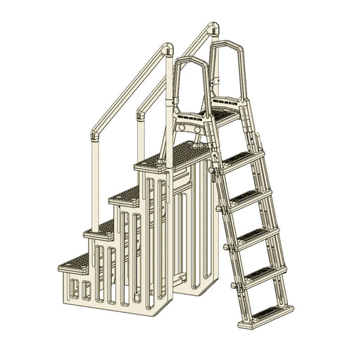 2026 Escalera sintética fácil acceso piscinas elevadas DECOYTEC 71550100