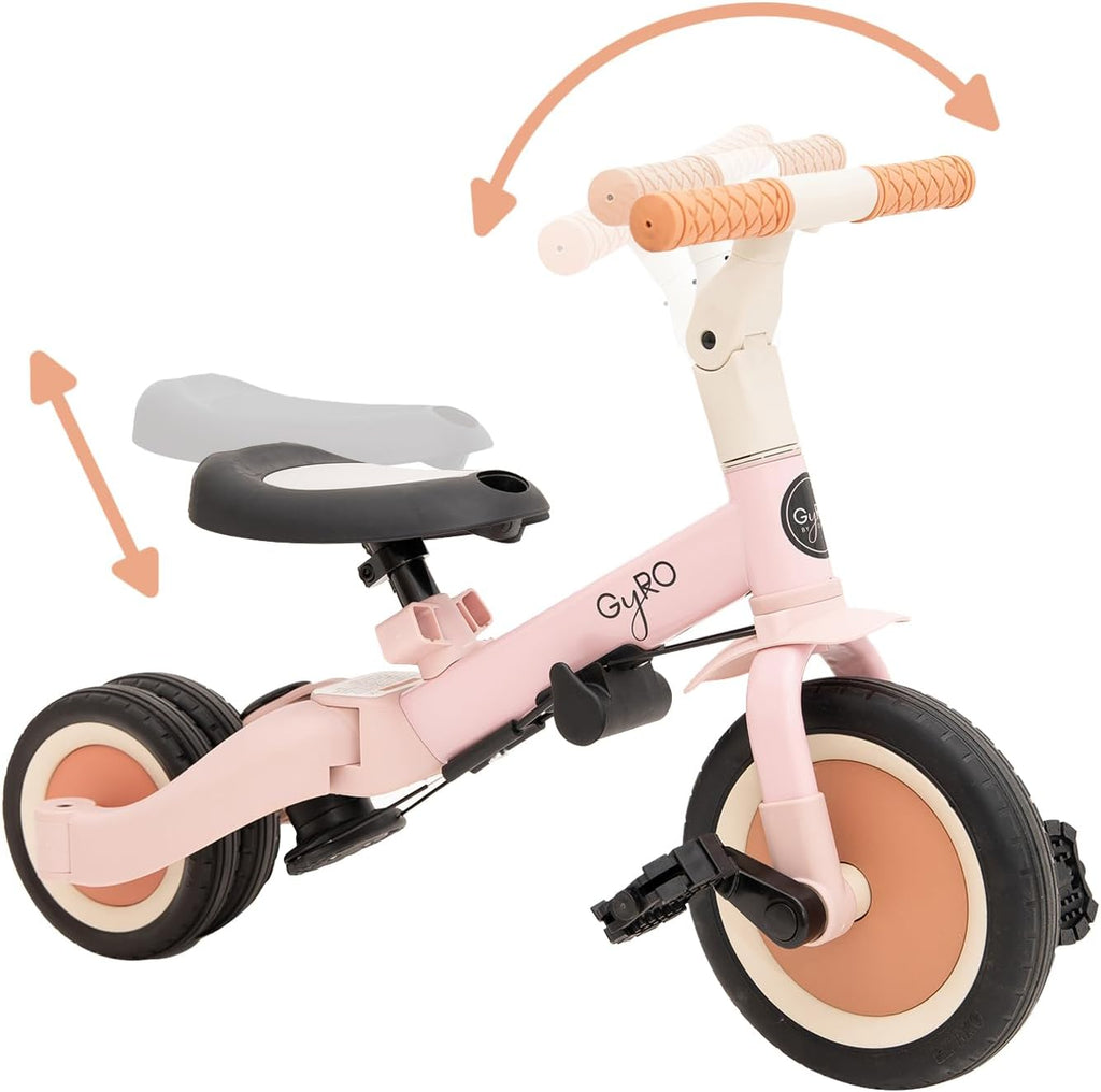 2026 Olmitos - Triciclo Evolutivo de Bebé 5 en 1 GYRO + - Bicicleta Niños Desde 1 Año hasta 5 años - De Triciclo a Bicicleta con o sin Pedales – Adaptable y transformable (Gyro +, Verde)