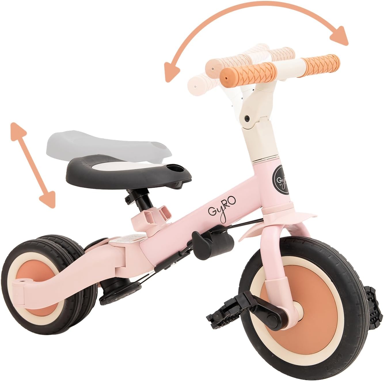 2026 Olmitos - Triciclo Evolutivo de Bebé 5 en 1 GYRO + - Bicicleta Niños Desde 1 Año hasta 5 años - De Triciclo a Bicicleta con o sin Pedales – Adaptable y transformable (Gyro +, Verde)