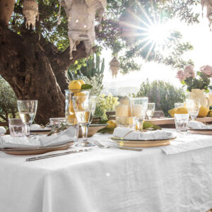 Leinentischdecke Laiar 160 x 250 [Reines Weiß]