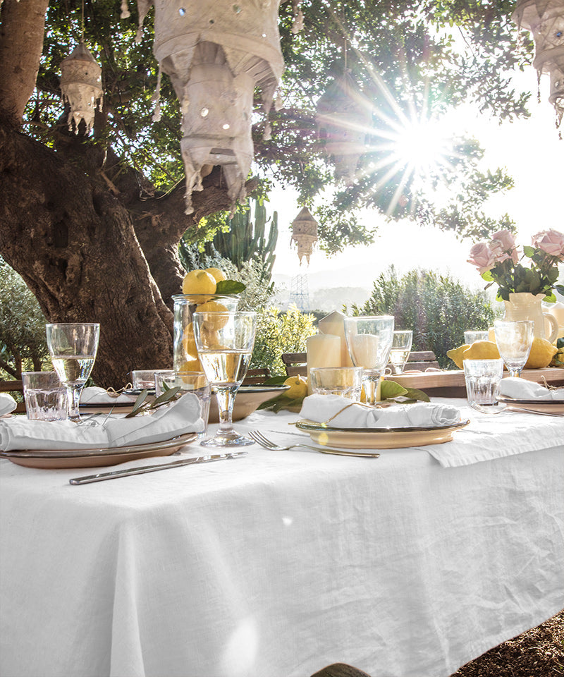 Leinentischdecke Laiar 160 x 250 [Reines Weiß]