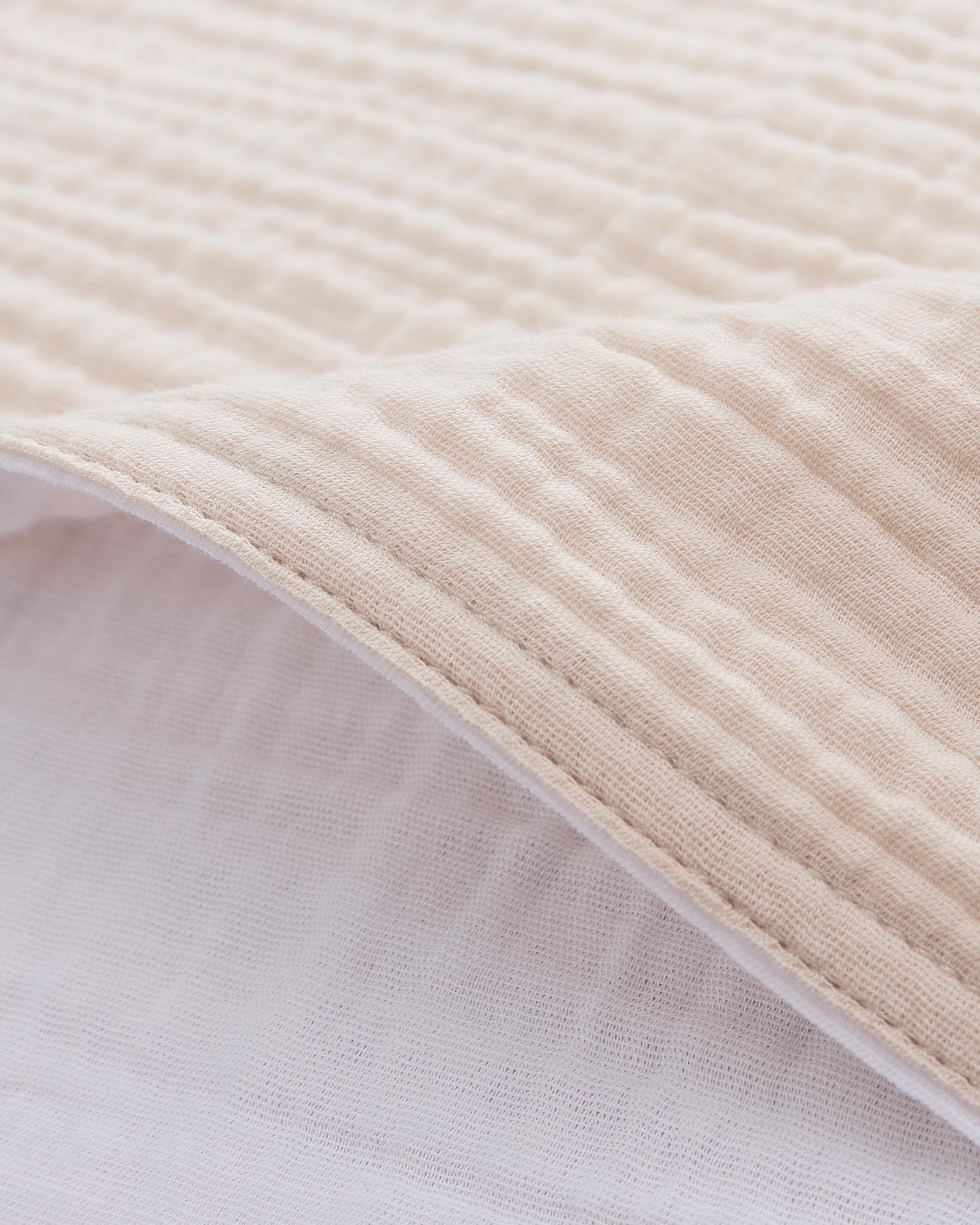 Musselin-Bettbezug und Kissenbezug Fatela [Natur & Weiß] - Image 3