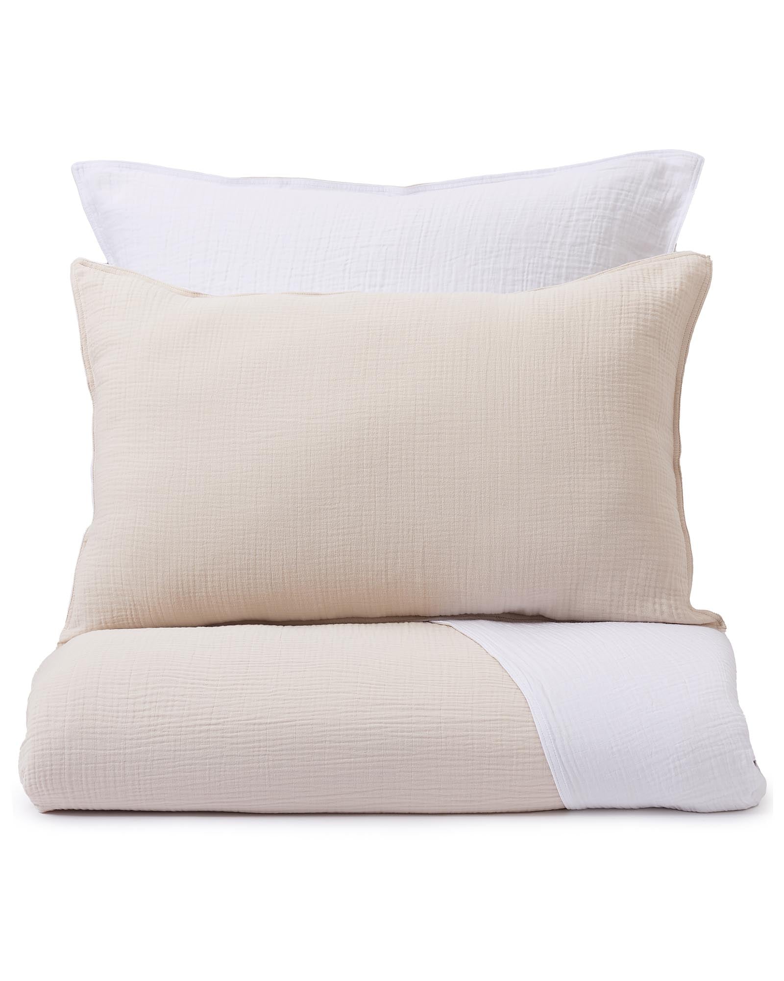 Musselin-Bettbezug und Kissenbezug Fatela [Natur & Weiß] - Image 4