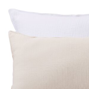 Musselin-Kissenbezug Fatela [Natur & Weiß]