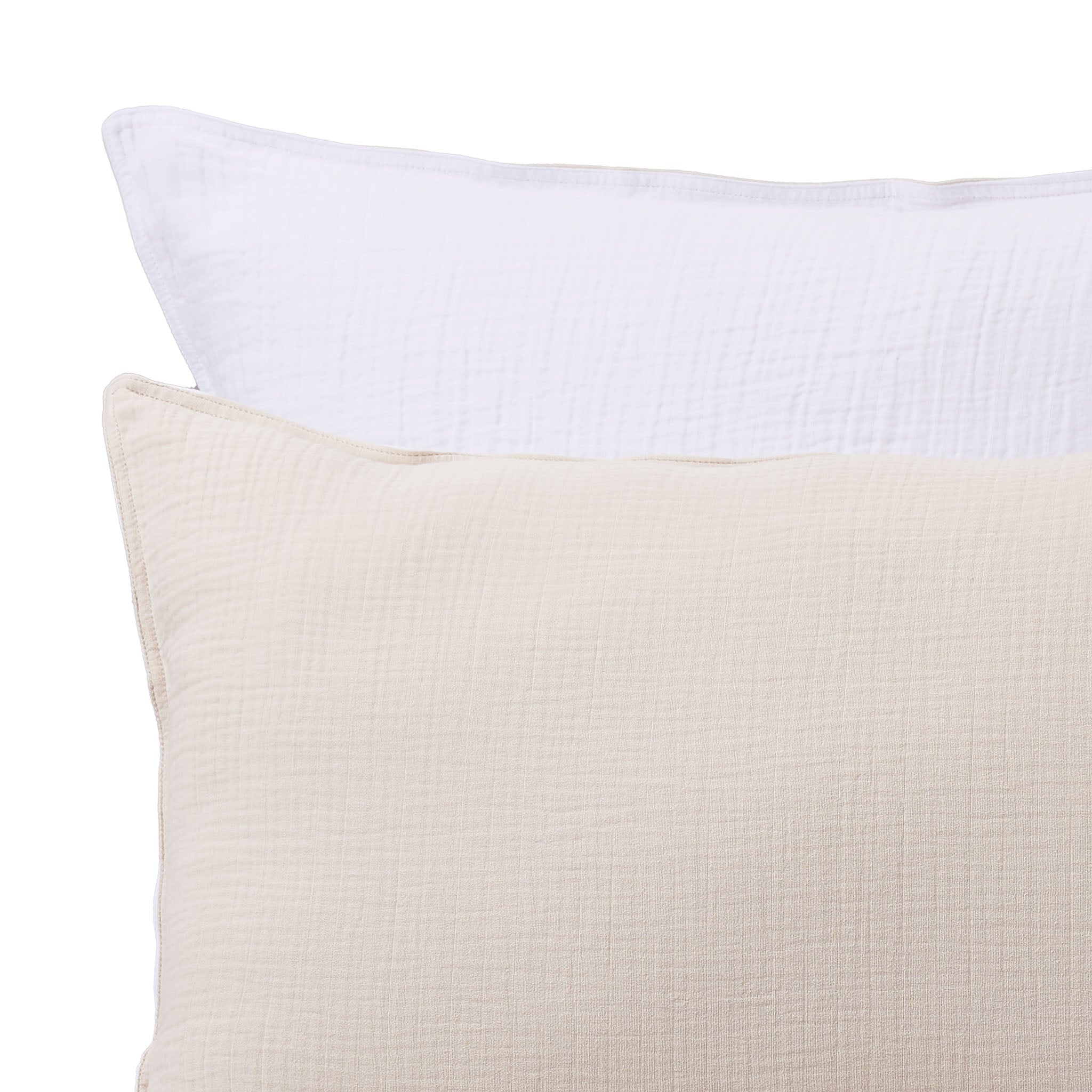 Musselin-Kissenbezug Fatela [Natur & Weiß]