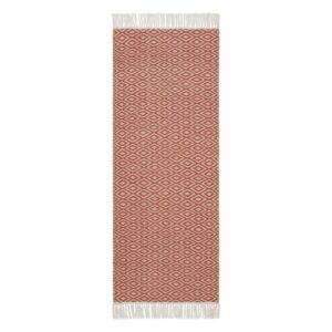 Waschbarer Läufer Barota [Terrakotta/Weiß]
