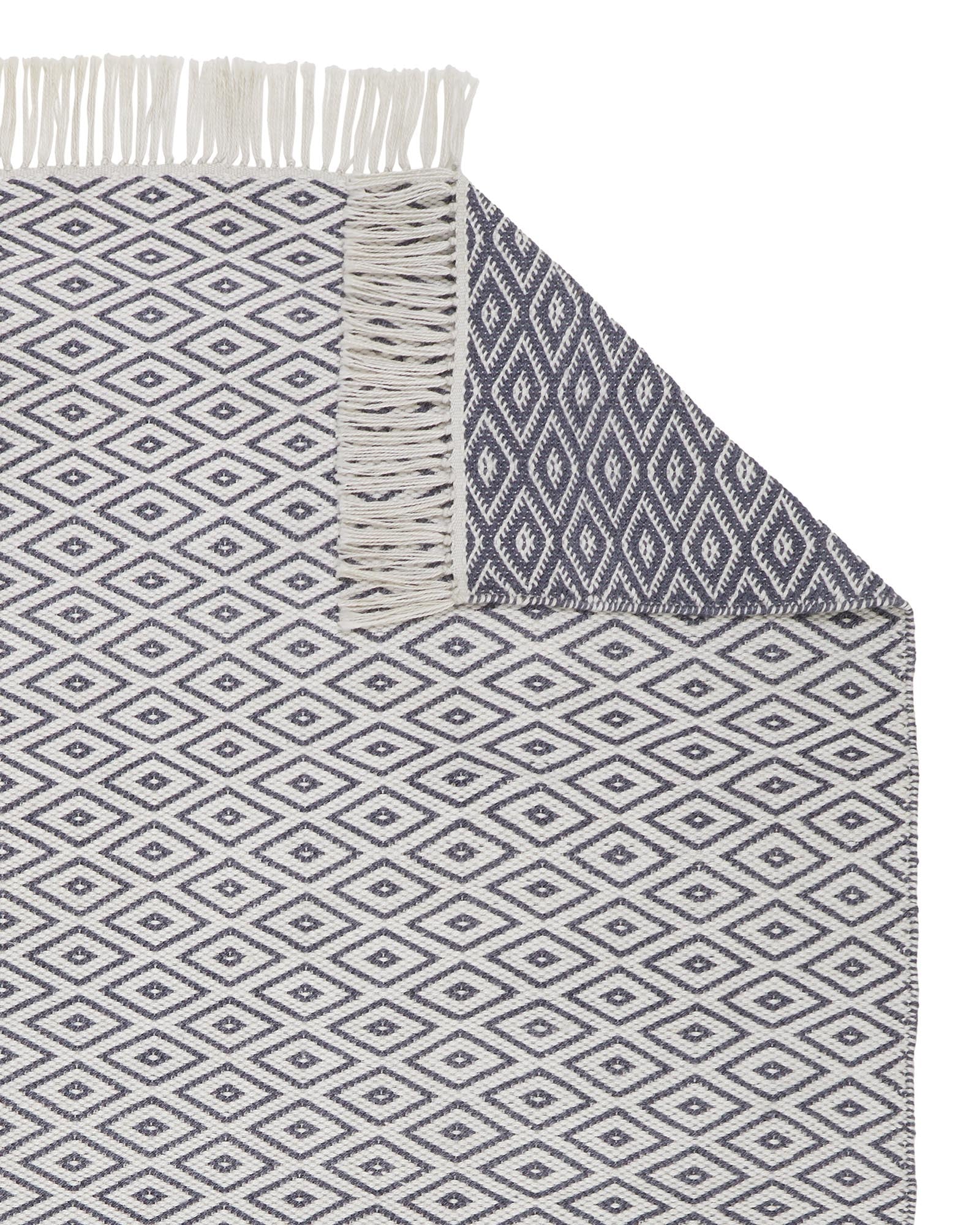 Waschbarer Teppich Barota [Blaugrau/Weiß]