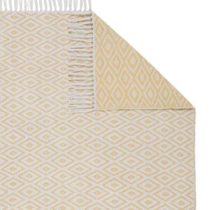 Waschbarer Teppich Barota [Sandgelb/Weiß]