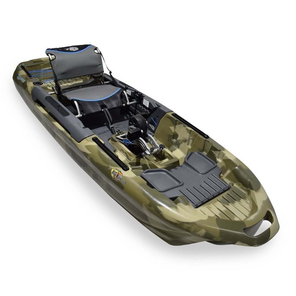 3 Waters Big Fish 108′ Length Urban Camo Pro Fish Pedal Drive Cathedral Hull - Image 4