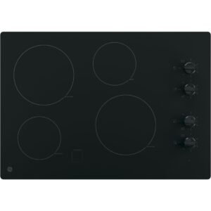 GE 30″ Built-In Knob Control Electric Cooktop JP3030DWBB